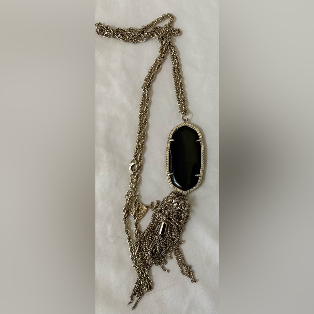 Kendra Scott Black Gold Long Necklace
